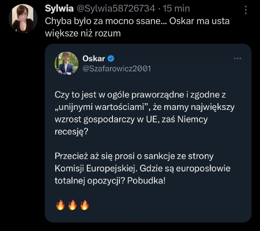 Jako, że reprezentuje Pani płeć piękną, zechcę odnieść się tylko do problematyki zasobów intelektualnych oraz kulturowych - czy naprawdę nie potraficie jako #SilniRazem wykrzesać, choć iskierki merytorycznej odpowiedzi na przytaczane przeze mnie dane i fakty (zresztą z unijnego
