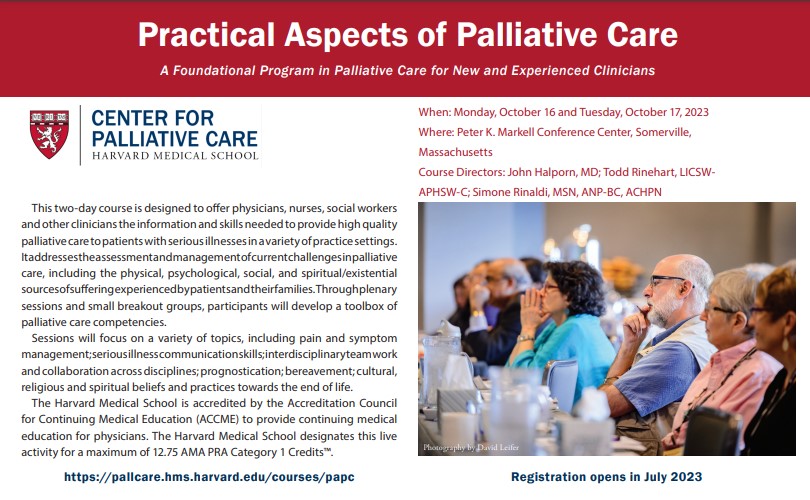 Join us for #PAPC and learn new skills to deliver high-quality #PalliativeCare to patients with serious illnesses in a wide range of practice settings. Register here: bit.ly/3JRTOqw