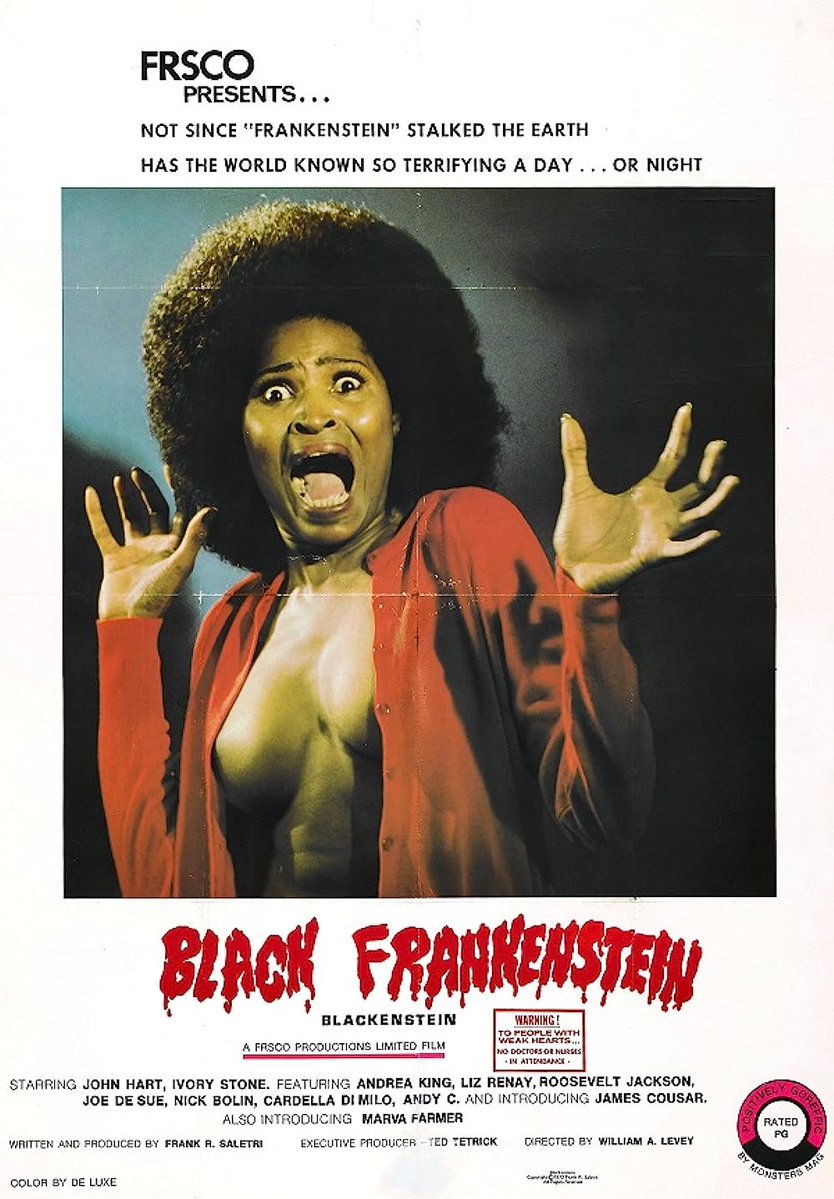 EugWSerra's tweet photo. On August 3, 1973, Blackenstein was released. #Blackenstein #JohnHart
#IvoryStone #AndreaKing
#RooseveltJackson #JoeDeSue
#NickBolin #LizRenay https://t.co/527MwUiTiE