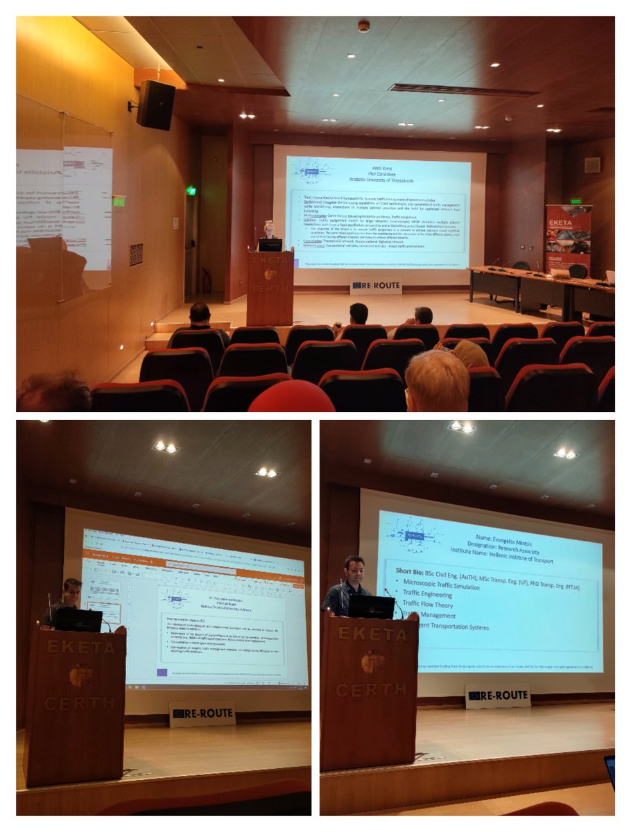 REROUTE_project's tweet image. PhDs and Postdocs from CERTH, UCD, TCD, and OULU presenting on how their research background relates to ITS.