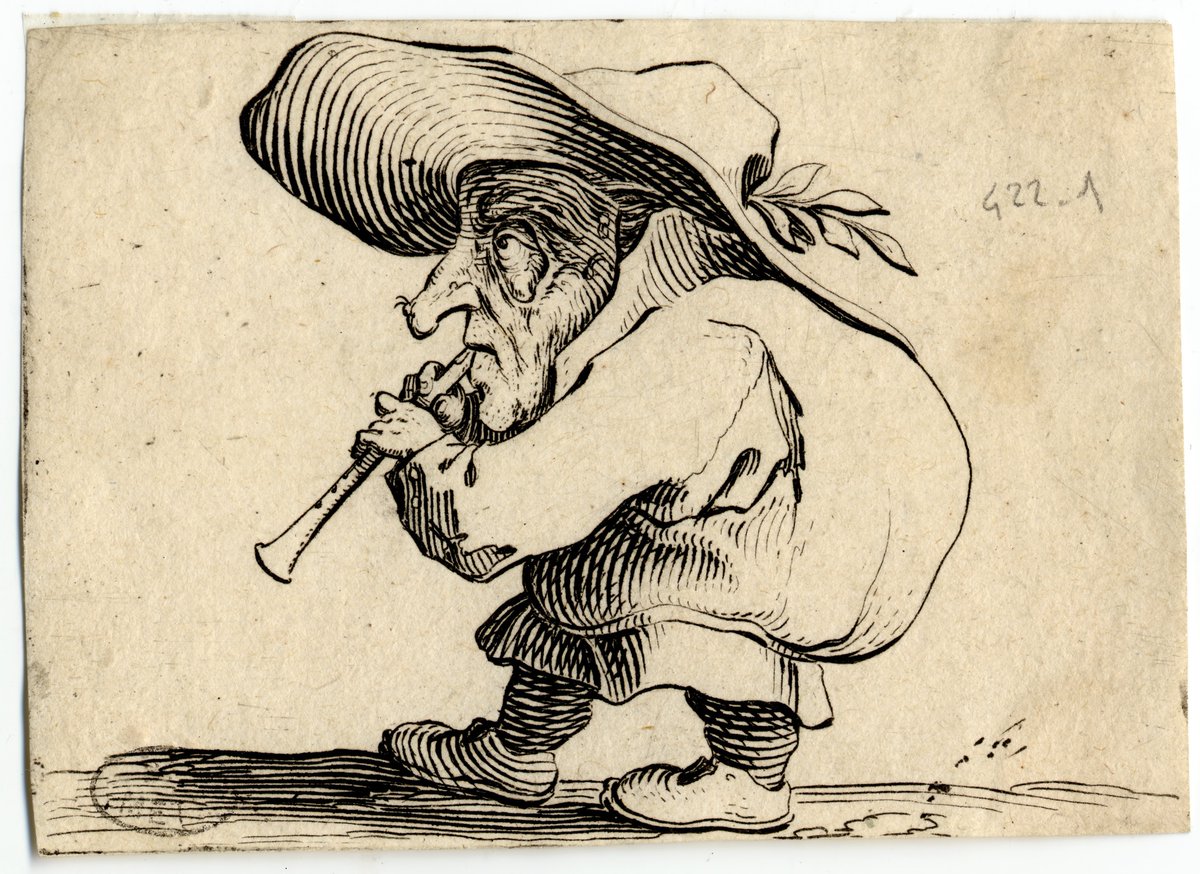 JamesLebreton5's tweet photo. The flageolet player, Jacques Callot | Gobbi series #booklovers #ofdarkandmacabre #superstitiology #bookwalker #bookworms #BookChatWeekly #DailyFolklore #GothicSummerVibes #Weird #engraving #tatooidea #jacquescallot https://t.co/dTLa66PLlz