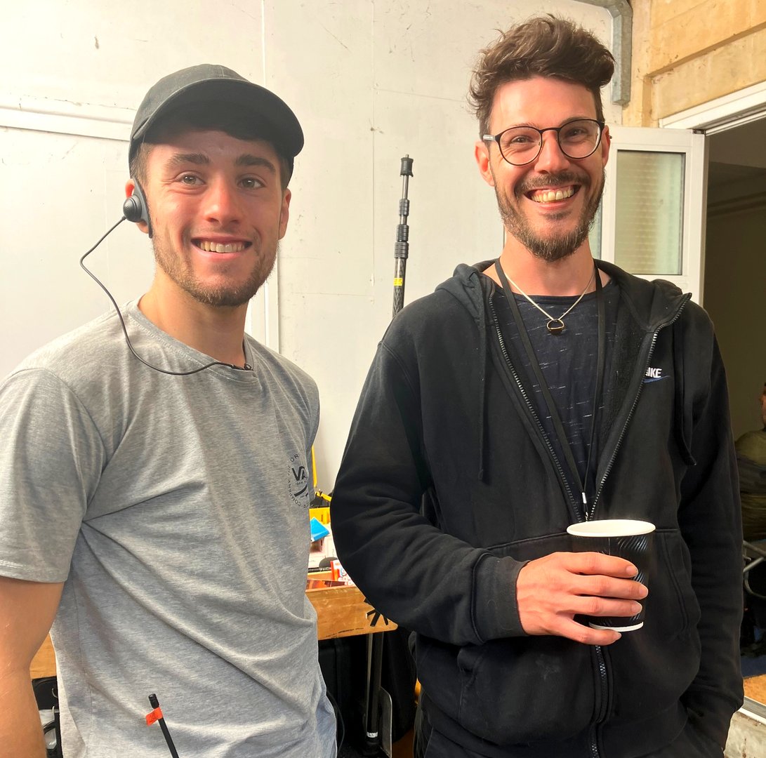 The Level 3 Film and TV crew have been involved in a major BBC drama (TBA) and were pleased to discover that our ex-students Scott Weavers (pictured left) is a floor runner on the production. Scott graduated boomsatsuma Level 3 Diploma in Media in 2019 and has not looked back!