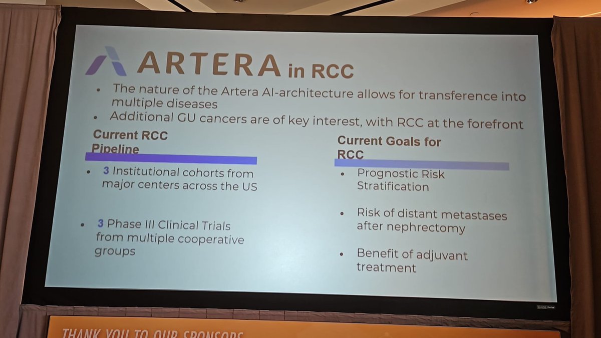 DrChoueiri's tweet photo. Elegant talk on how #AI can guide development of biomarkers in #RCC by @TimShowalter1 
#KCRS23 @OncoAlert @kidneycan https://t.co/D0Pre7kRyw