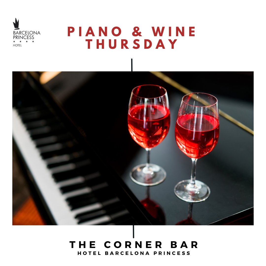 bcnprincess's tweet photo. Jueves de piano y vino en #BarcelonaPrincess ✨

Ven a disfrutar todos los jueves de 20:00h a 23:00h en #TheCornerBar, con música en vivo de @sebastiasoley 🎹 y nuestra variedad de vinos.

#piano #bcn #planesbarcelona #vinos #hotel #juevesdevino #music #livemusic #PrincessHotels https://t.co/Sq0JtbKCxe