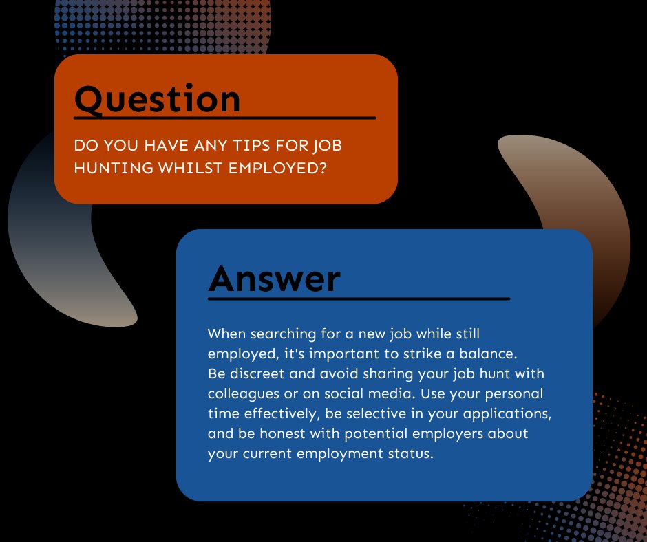 💼 Searching for a new job while working? It's possible! 💪✨ Dive into our blog post for expert tips on finding opportunities without burning bridges. Learn how to be honest, stay professional, and keep your options open. Your dream job awaits! Read more bit.ly/44Ebw8P