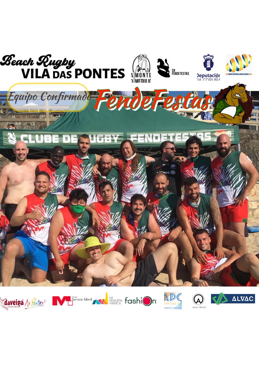 Rugby5De's tweet photo. EQUIPOS CONFIRMADOS

Categoría Masculina

Os FendeFestas de @fendetestasrugb 

Categoría Femenina

As Perrechas Bravas do @PontevedraRC 

@alvac @Depucoruna @TurismoAsPontes @AsPontes  @gall_marineras @SE_RugbyPlaya_5  @MPF3D https://t.co/T8gTswStgY