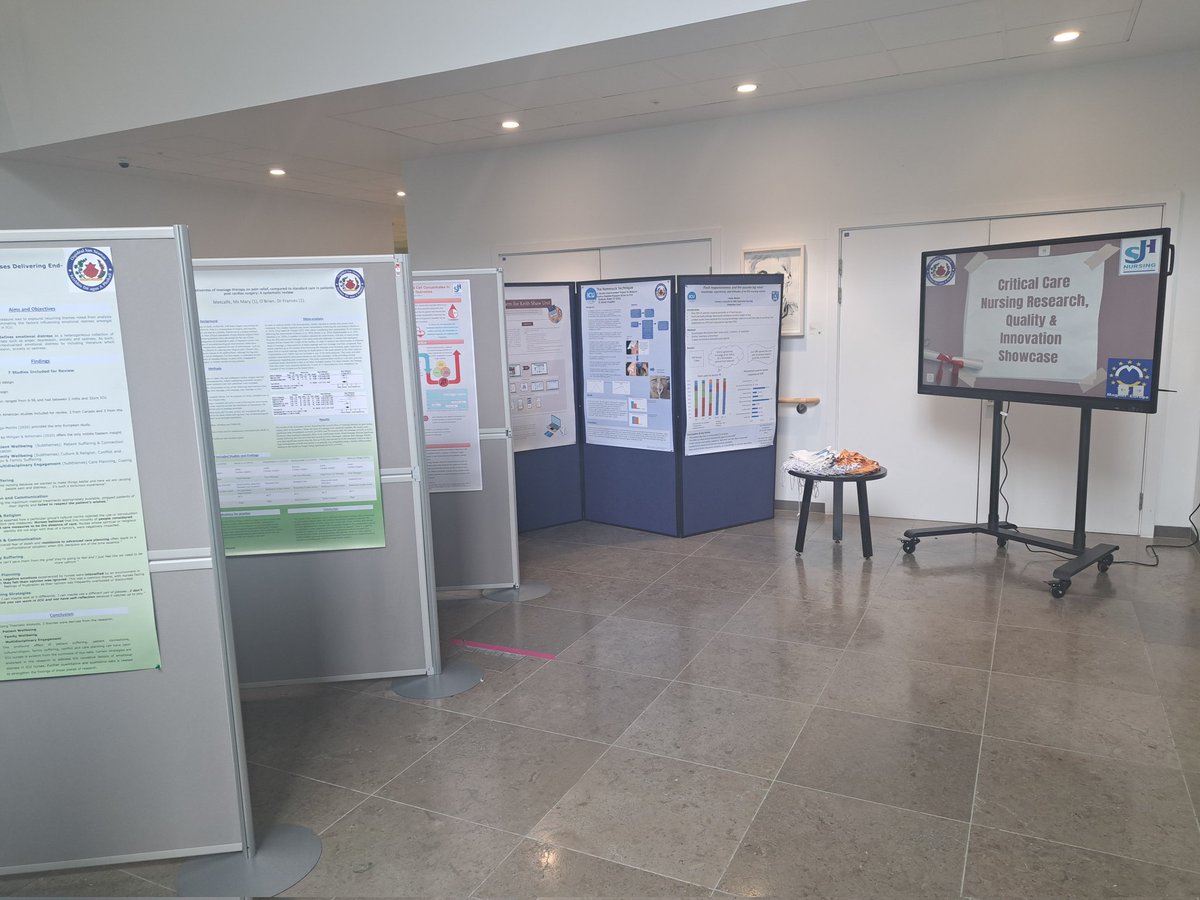 Our inaugural #criticalcare nurse research & quality showcase across all Critical Care Areas @stjamesdublin A wonderful platform & opportunity for nursing staff to present their quality & research achievements over the past few years! #nurseresearch #SJHNursing #nurseeducation