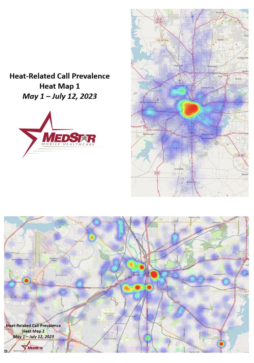 There’s no question—it’s been hot here in North Texas.

To show you where the heat-related calls are, these 2 ‘Heat Maps’ from <a href="/MedStarEMSInfo/">MedStar EMS Alerts</a> shows the highest response locations for patients treated for a primary clinical impression of a heat-related illness. <a href="/CBSNewsTexas/">CBS News Texas</a>