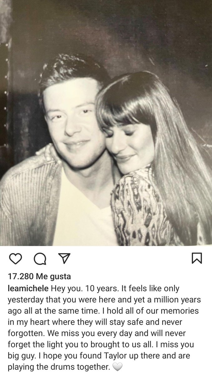 ¡10 años ya! 💔 #CoryMonteith