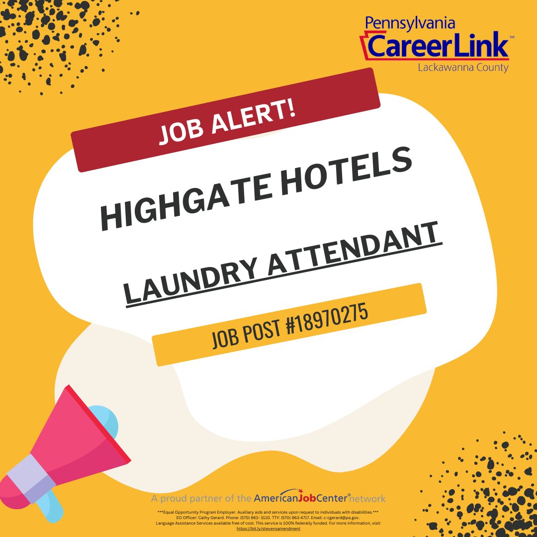 Highgate Hotel is hiring for Laundry Attendant! Do you think this position is a good fit for you? Apply now!
conta.cc/3O3prQo