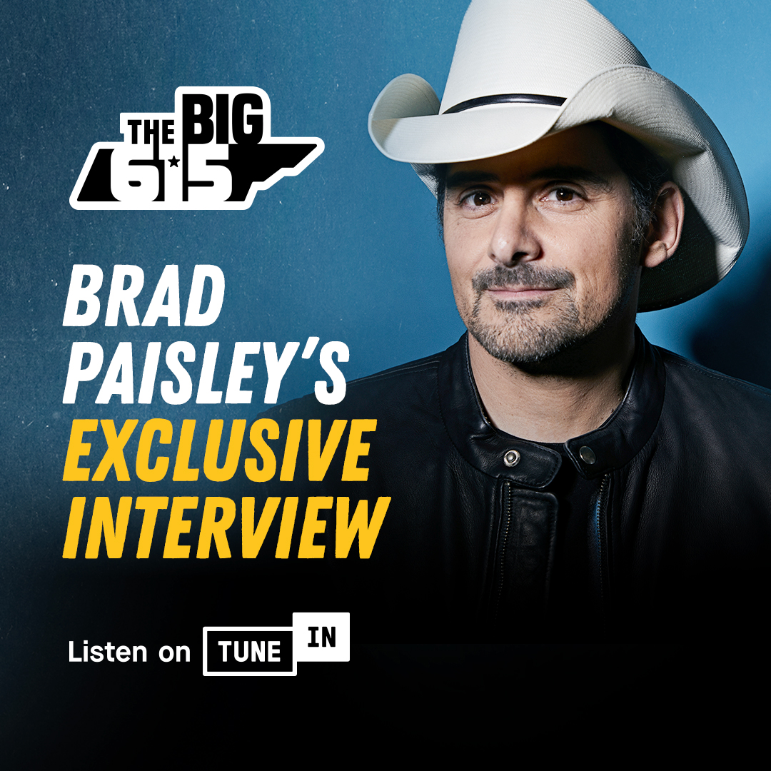 Attention country music fans! 🤠

<a href="/BradPaisley/">Brad Paisley</a> joins the <a href="/stormewarren/">storme warren</a> show on The BIG 615 for an exclusive interview right now. Tune in for an interview filled with laughter, music, and unforgettable moments on <a href="/tunein/">TuneIn</a>. listen.tunein.com/thebig615