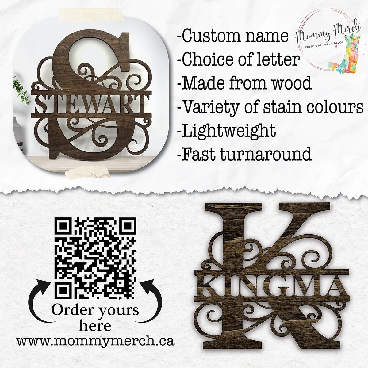 MommyMerch's tweet image. Looking for the perfect gift this holiday season? Look no further! A personalized letter monogram with choice of stain and custom text is made to order and will fit anyone's style! 
#decorideas #monogrameverything #monogrammedgifts #holidaygifts #secretsanta #perfectgift #home
