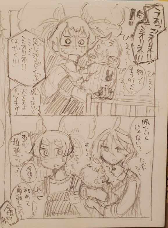 一瞬見といてって言われたベビ初心者パイセン。