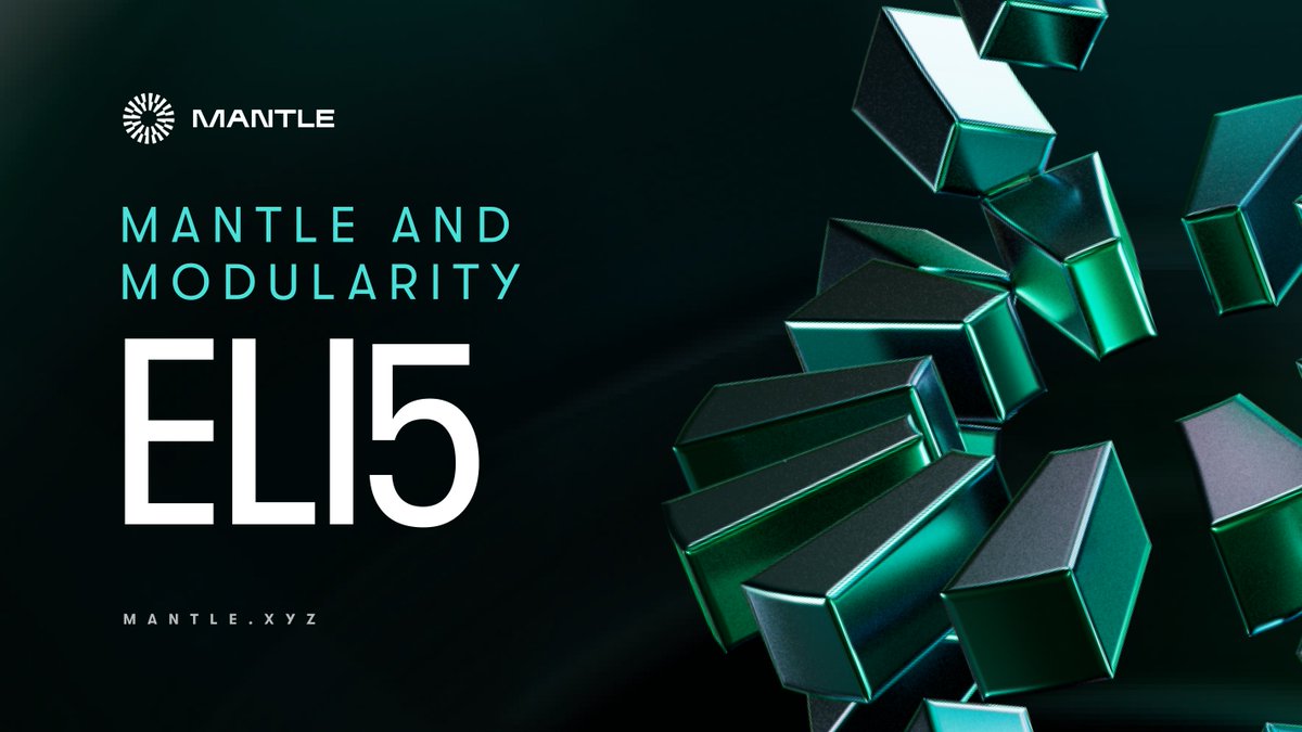 Mantle_Official's tweet photo. Modular Architecture is the next big step for rollup scaling.

Today, we're ELI5ing the principles of modular architecture and the components that work together to make #MantleNetwork a next-gen L2. 👇 https://t.co/gfSTmBfMK0