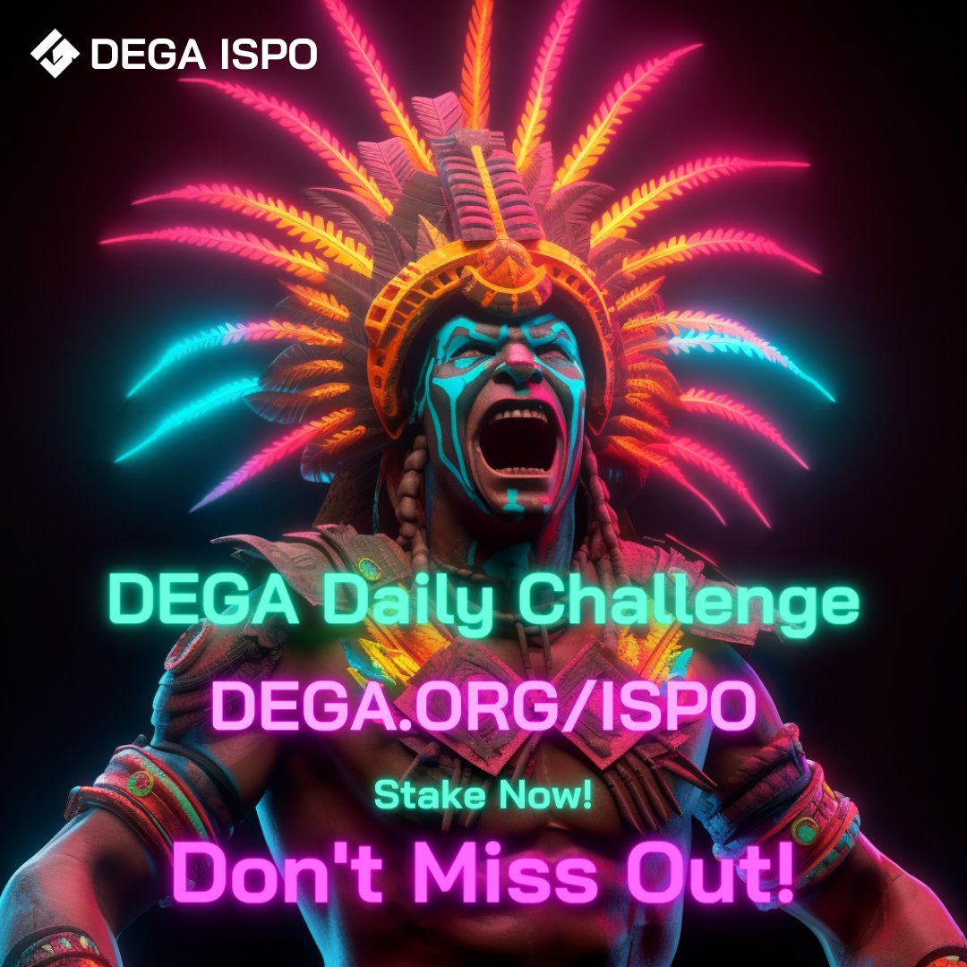 🎮 Calling all DEGAN!

Participate in the #DEGA #DailyChallenge for a chance to win 1000 $DEGA Tokens! 🌟

To join the challenge:
1️⃣ Follow us
2️⃣ Like ❤️ &amp; Retweet 🔁
3️⃣ Tag 3 friends

The winner will be revealed in 24 hours.

ReTweet this post and invite your fellow degans!