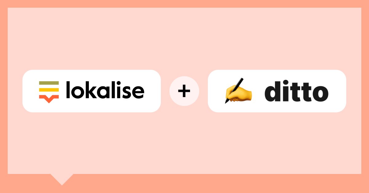 🚢 Ship to new markets a lot faster with our new app. Lokalise for <a href="/dittowords/">Ditto</a> lets you easily translate your product copy with just a click, meaning you can localize products a lot faster. Check it out: lnkd.in/g6knv3tc