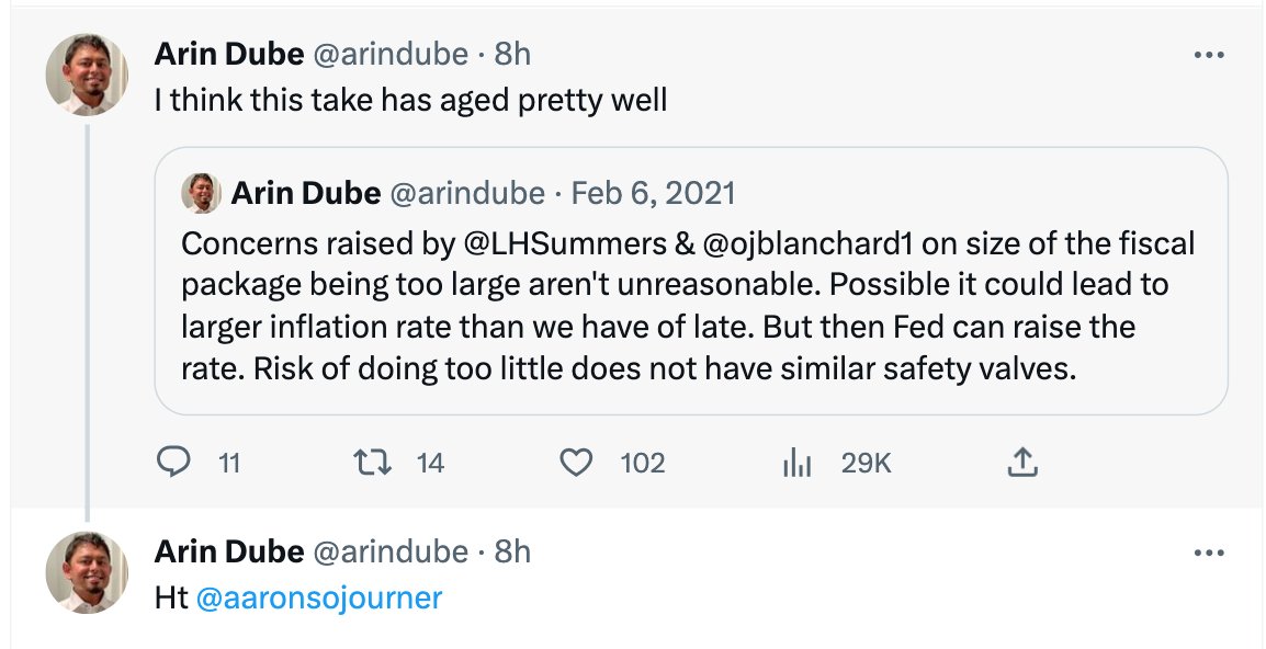 talmonsmith's tweet photo. "This is not to discount the costs of the inflationary surge itself. Real wages were exposed to gyrations along the way. But, as Dube points out, for the vast majority of American workers, real wages are now above their December 2019 levels"--@adam_tooze on the work of @arindube https://t.co/aOqz240AXZ