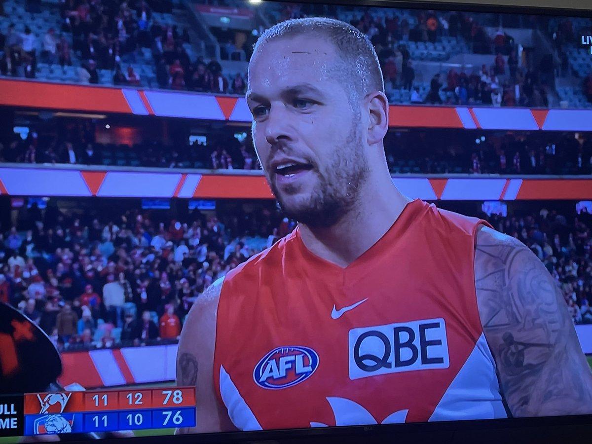 We finally won a close one. And it was a heart stopper! Great win. What a sea-sawing final quarter! Great to see the club run it out after so much heartbreak this year. 

#proudlysydney #aflswansbulldogs