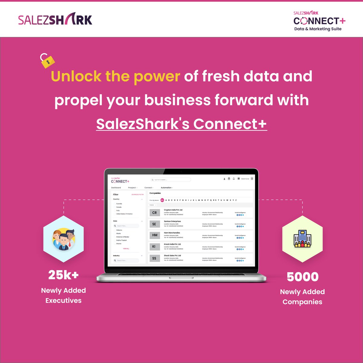 SalezShark's tweet photo. Salezshark Connect+  | A complete Data &amp; Marketing Suite 🙂
https://t.co/eFZlIFJLwq

"Empower Your Sales Success Stories with AI-Based Business Intelligence &amp; Marketing Automation"

Stay Ahead of the Curve with Timely Product Updates: Connect+ Keeps You in the Know!
#connectplus https://t.co/GZCw0QBx0n