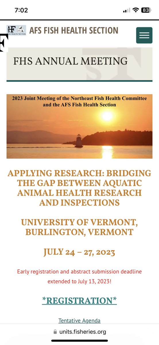 Today is the last day to submit abstracts for the AFS Fish Health Section Annual meeting!! <a href="/AFSFishHealth/">AFS Fish Health Section</a> 

units.fisheries.org/fhs/fhs-annual…