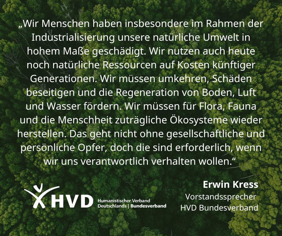 Der HVD ist erleichtert und begrüßt den heutigen Beschluss des  #NatureRestorationLaw im EU-Parlament. Im Vorfeld hatte HVD-Vorstandssprecher Erwin Kress an die EU-Abgeordneten appelliert, für das Gesetz zu stimmen.