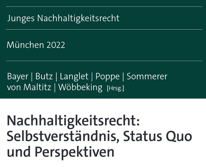 Junges Nachhaltigkeitsrecht (@jnrecht) on Twitter photo Es ist soweit! Die tollen Beiträge der Premierentagung des Jungen Nachhaltigkeitsrechts gibt es endlich zum Nachlesen #OpenAccess bei <a href="/NomosVerlag/">Nomos Verlag</a>
@IsaBlgn @KlimkeRomy <a href="/L_Sommerer/">Lucia Sommerer</a> <a href="/felix_butz/">Felix Butz</a> <a href="/KatiaHamann/">Katia Hamann</a> <a href="/marvin_reiff/">Marvin Reiff</a>
nomos-elibrary.de/10.5771/978374… Es ist soweit! Die tollen Beiträge der Premierentagung des Jungen Nachhaltigkeitsrechts gibt es endlich zum Nachlesen #OpenAccess bei <a href="/NomosVerlag/">Nomos Verlag</a>
@IsaBlgn @KlimkeRomy <a href="/L_Sommerer/">Lucia Sommerer</a> <a href="/felix_butz/">Felix Butz</a> <a href="/KatiaHamann/">Katia Hamann</a> <a href="/marvin_reiff/">Marvin Reiff</a>
nomos-elibrary.de/10.5771/978374…