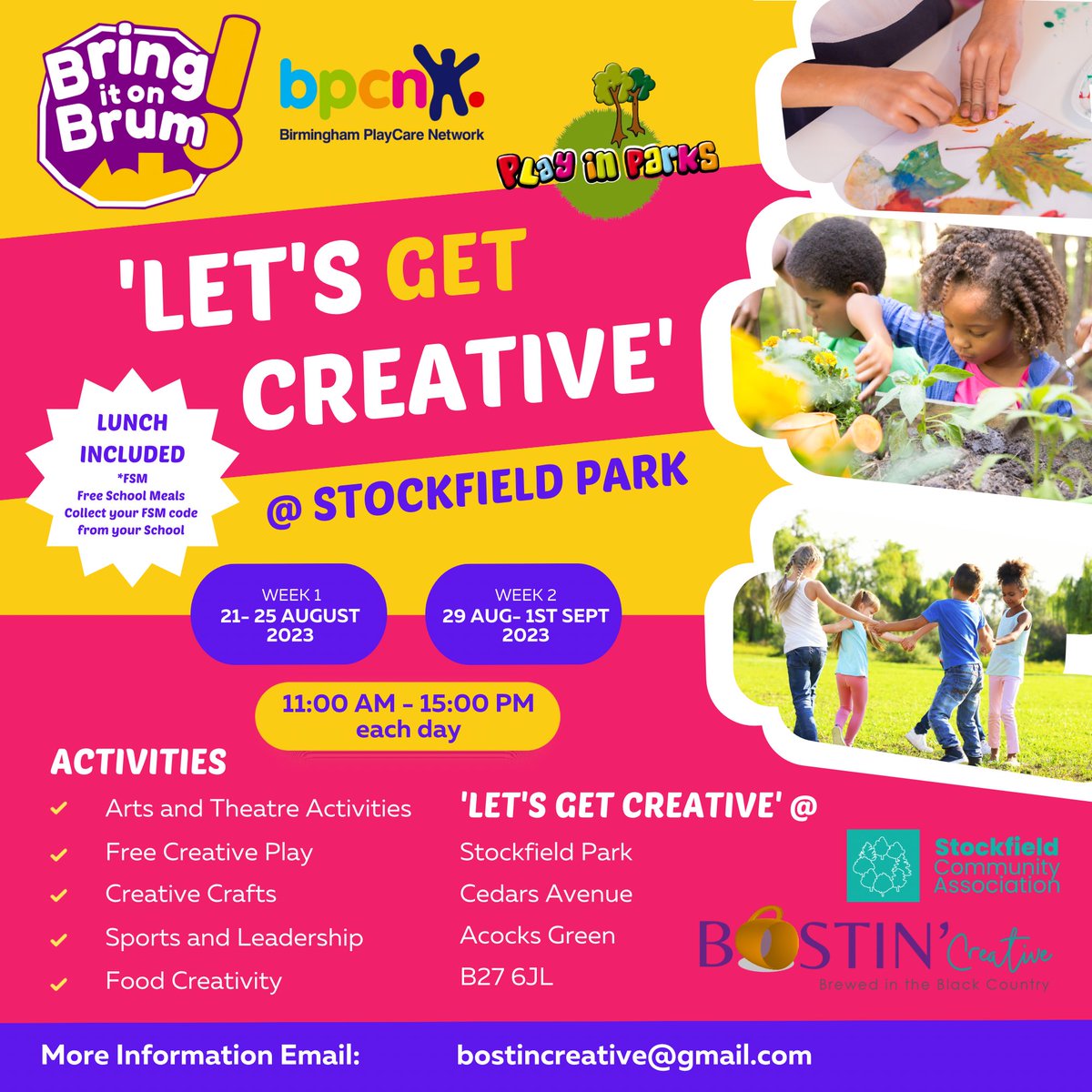 Bostin’ Creative Arts & Theatre (@bostincreative) on Twitter photo Bookings are off to a flying start for our Play in Parks HAF Summer with <a href="/ScrapstoreBrum/">ScrapstoreBirmingham</a> 🌞 9 DAYS of <a href="/bringitonbrum/">Bring it on Brum!</a> at Stockfield Park. For dates, details and FAQ’s head to the link in our bio! #bringitonbrum #HAF #summer2023 #forkids 🌳🤸🏾 Bookings are off to a flying start for our Play in Parks HAF Summer with <a href="/ScrapstoreBrum/">ScrapstoreBirmingham</a> 🌞 9 DAYS of <a href="/bringitonbrum/">Bring it on Brum!</a> at Stockfield Park. For dates, details and FAQ’s head to the link in our bio! #bringitonbrum #HAF #summer2023 #forkids 🌳🤸🏾