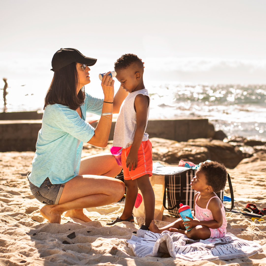 July is #UVSafetyMonth! ☀️ Don’t let the sun ruin your summer fun. Protect yourself and your family by following these simple steps from the #AAD: 
✔️ Seek shade when possible
✔️ Wear sun-protective clothing
✔️Apply sunscreen with SPF 30 or higher