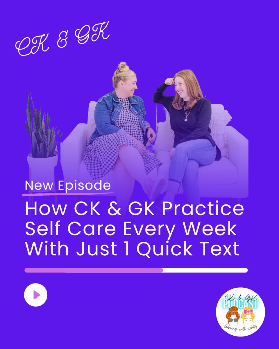 Bubble baths and spa days not cutting it? CK & GK introduce a game-changing self-care method you can do with a single text. Find true rejuvenation >>> pod.link/1600435714

#CKandGKPodcast #RedefiningSelfCare