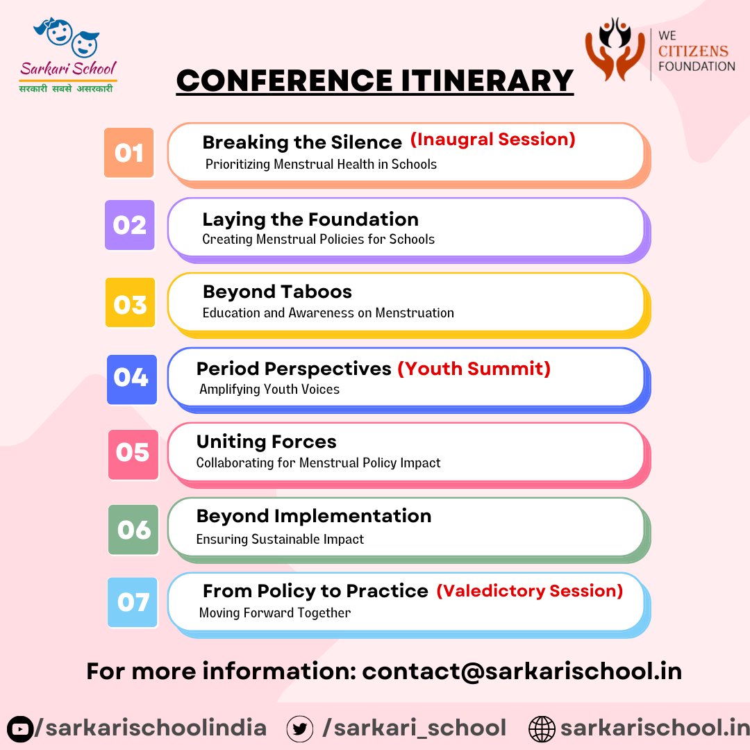 school_sarkari's tweet photo. 4 Govt school teachers, 
25 grassroots activists, public policy enthusiasts, 
21 youth speakers

Do join us to listen to them in our National Conference on "Empowering Periods: Shaping Menstrual Policies for Schools"

🔗 For details and registration,visit: https://t.co/8rhDiJezLh https://t.co/nRwN2Liu49