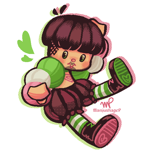 Reposting because apparently I forgot to add the correct tag and posted the wrong version wowee

Hoping this reaches the target audience pls pls Anyways I doodled a strawberry shortcake dango #Käärijä on MS Paint with my trusty mouse🍡💗