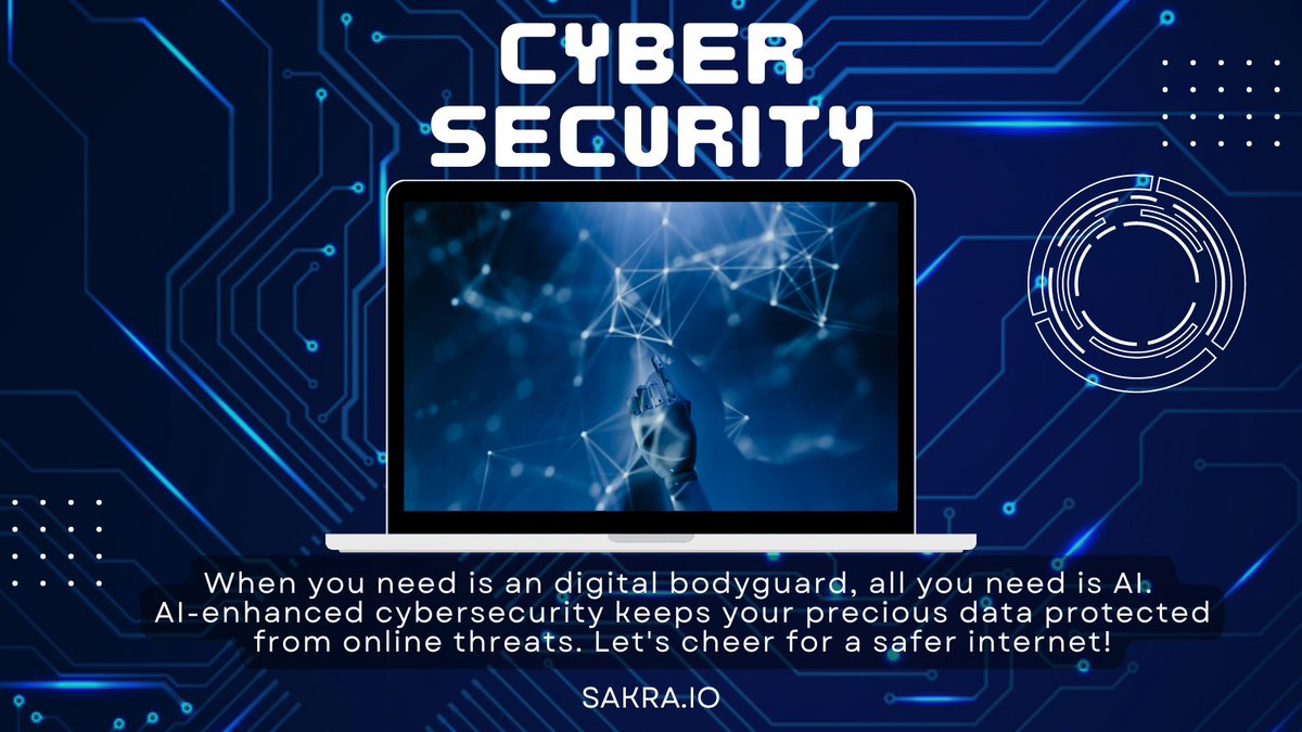 SakraIO's tweet image. When you need is an digital bodyguard, all you need is AI. AI-enhanced cybersecurity keeps your precious data protected from online threats. Let&apos;s cheer for a safer internet!
#AI #Datasafetyfirst #SecureData