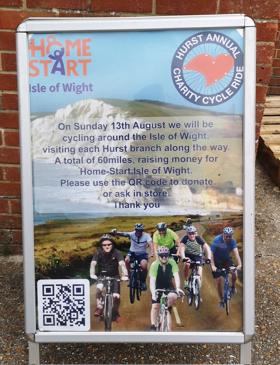 Ooh! Have you signed up for <a href="/TryHurstFirst/">W Hurst & Son</a> charity cycle ride yet, in aid of #HomeStart? Logo by our Cat! 🚴🏻 💷