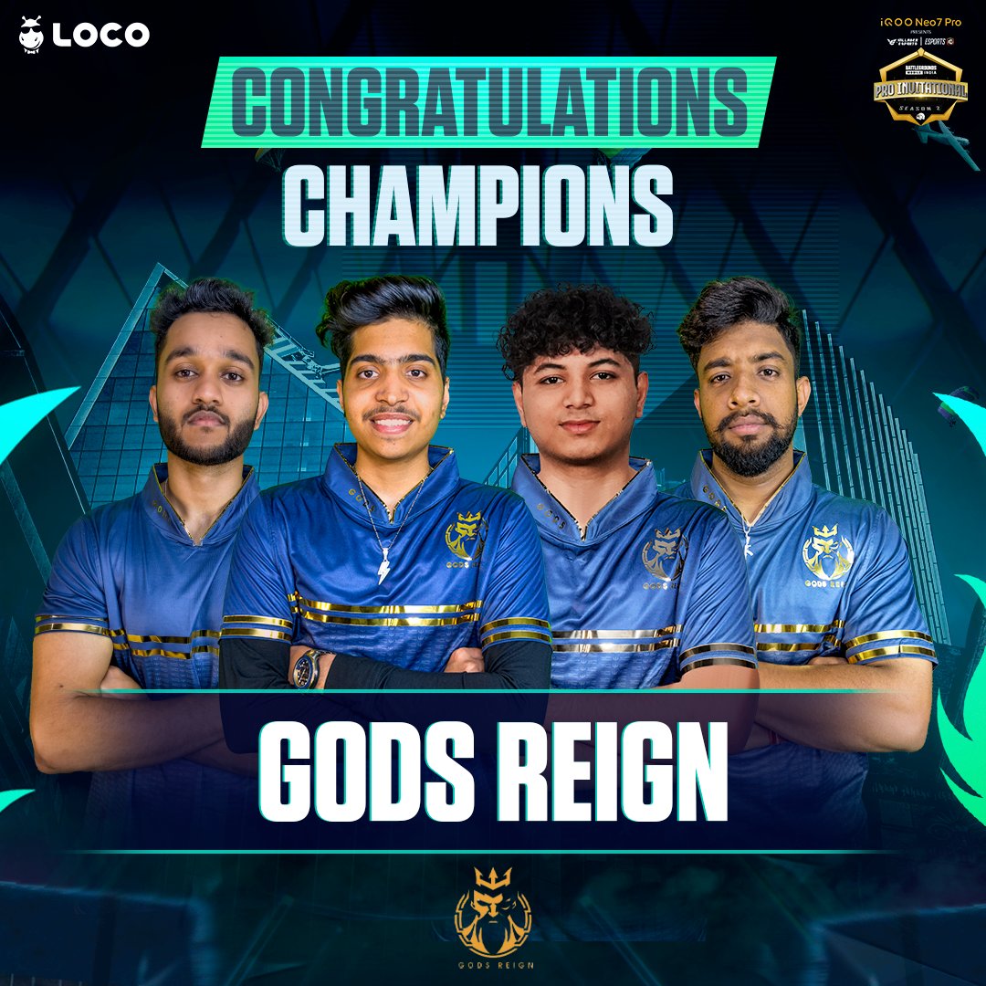 GetLocoNow's tweet photo. Congratulations @GodsReignIN on winning the tournament🏆
Also, Congratulations #team8bit & @RevenantIndia for #2 and #3 🙌🏻 #VEproinvitational #letsgoloco https://t.co/3TZxJEXeWA