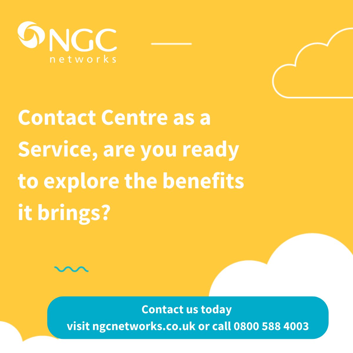 ngcnetworks's tweet photo. Moving to a Contact Centre as a Service (CCaaS) solution can feel daunting but, with the right partner it should be anything but.

Our experts work with you to understand the art of the possible, discover how https://t.co/hqqI6kMMtt

#ccaas #cx #ax #omnichannel https://t.co/RdEppssPnK