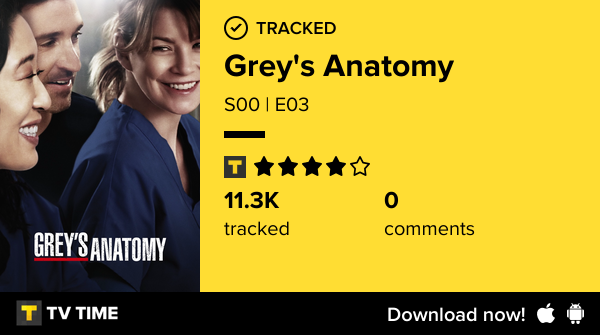 take_ila's tweet photo. I've just watched episode S00 | E03 of Grey's Anatomy! https://t.co/2cQxJzcWkA #tvtime https://t.co/FZXJkrXN3f