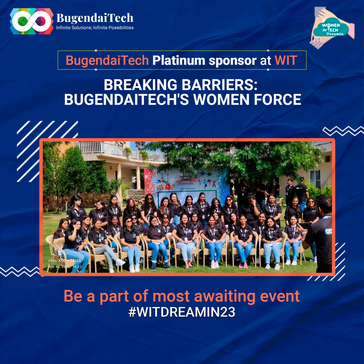 #BugendaiTech is proud to be a #PlatinumSponsor in #WITDreamin' 2023.

Save the Date: October 14, 2023, at RIC, Jaipur

Join us at WITDreamin'23, not just an event but a game-changer that revolutionizes the world of #technology. 

#WomenInTech23 #BugendaiTech #Salesforceecosystem