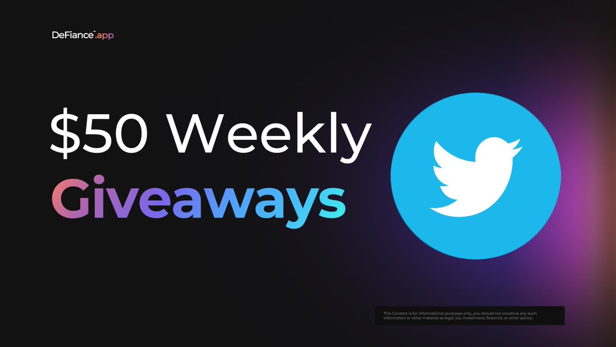 DeFiance_App's tweet photo. $50 weekly #TaskCenter Giveaway
🏆🎁 Last week weekly winners are DeFiant no: #249 & #10524
Engage to win +$50 Airdrop each week in addition to a Seed Round & #Presale whitelist. After $TRI token launch you may cashout points for tokens.
Learn more at: https://t.co/Nz03IT0iuC
#DeFianceApp #DeFiants