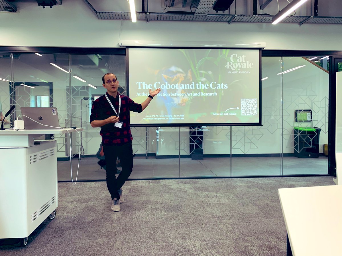 Joel Fischer (@joelefischer) on Twitter photo Cat Royale is an artist-led design project by <a href="/blasttheory/">Blast Theory</a>, presented by <a href="/EikeSchneiders/">Eike Schneiders</a> at #tas23 youtu.be/Un-bet9CFIQ Cat Royale is an artist-led design project by <a href="/blasttheory/">Blast Theory</a>, presented by <a href="/EikeSchneiders/">Eike Schneiders</a> at #tas23 youtu.be/Un-bet9CFIQ