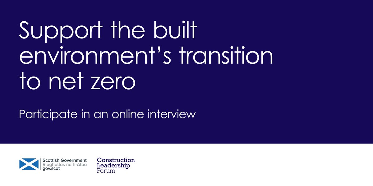 The @CLFScot stakeholder engagement programme is a key opportunity for you to have your voice heard to ensure a just transition to net zero in the built environment in a more in-depth conversation. Take part in an online interview ➡️ bit.ly/44D1xAQ