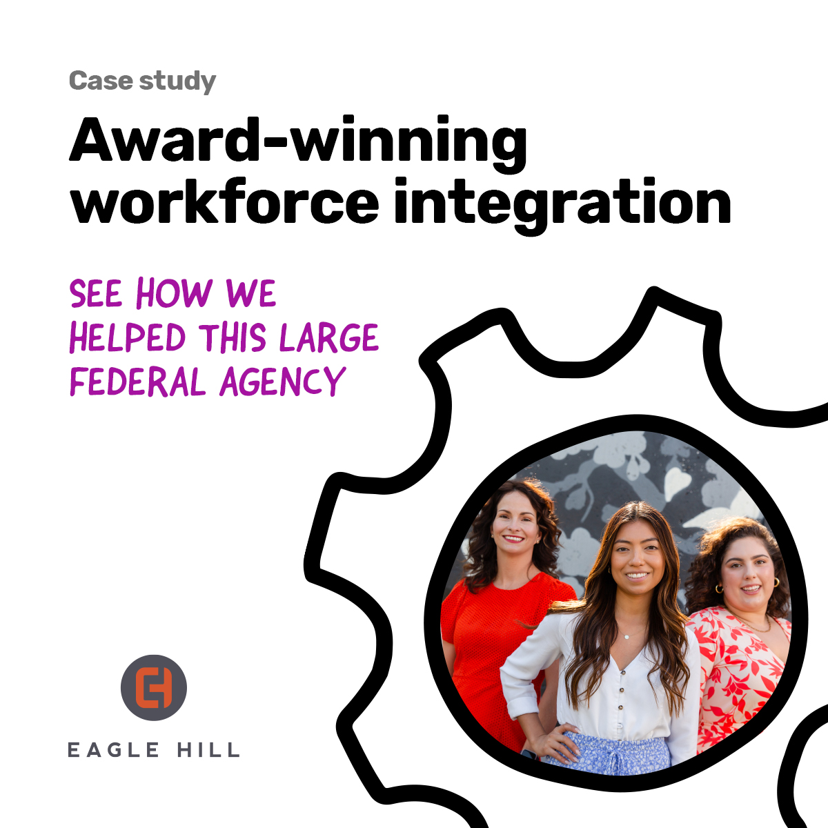WeAreEagleHill's tweet image. We helped a large federal agency lead an award-winning workforce transition and realignment. See how we did it: ow.ly/ngzS50OMVIi

#workforcetransition #workforcerealignment #agencies #CBP #OBP #changemanagement #workforce
