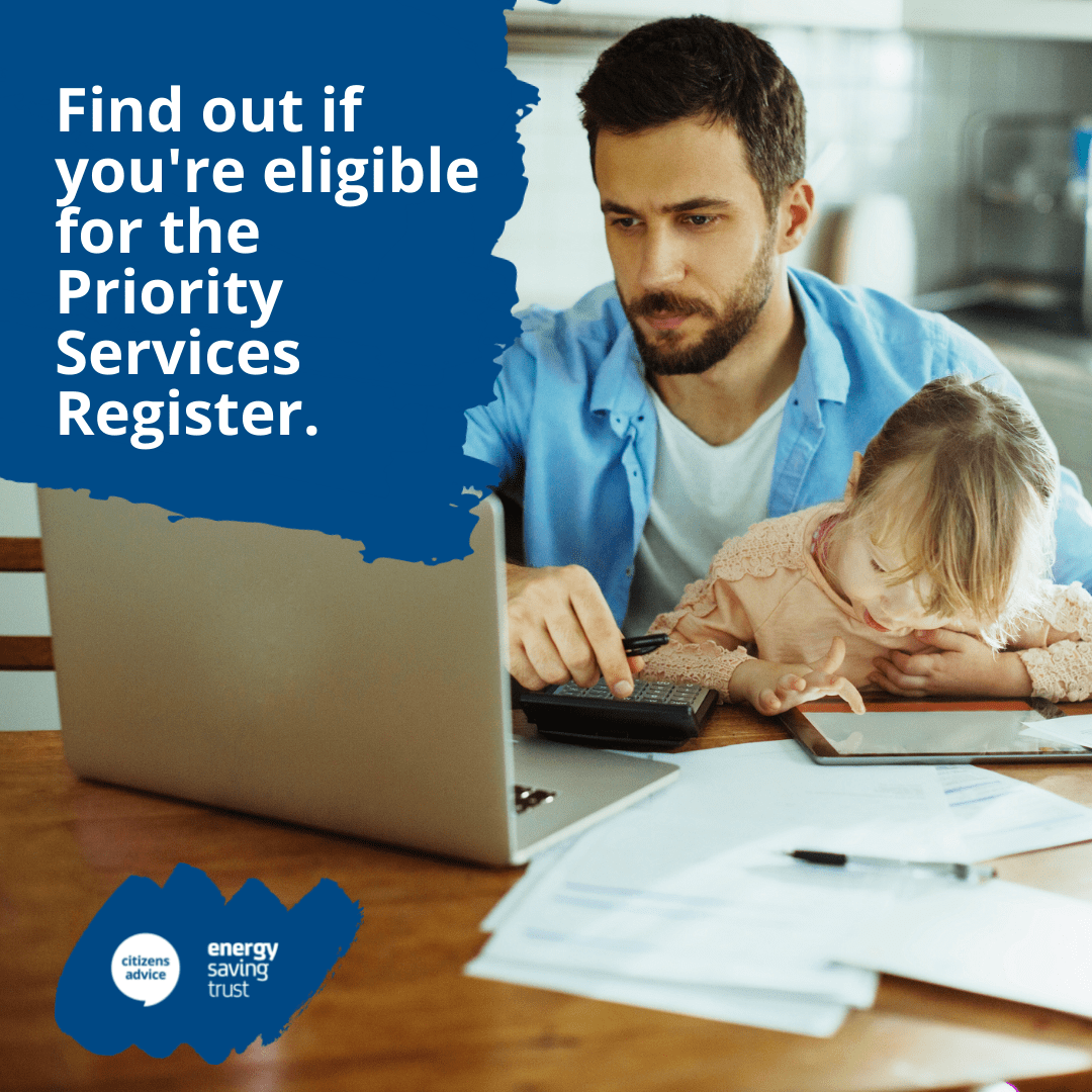 ⚡You could be entitled to additional support from your energy supplier.

Find out if you’re eligible for the Priority Services Register ⤵️
bit.ly/434L3jV