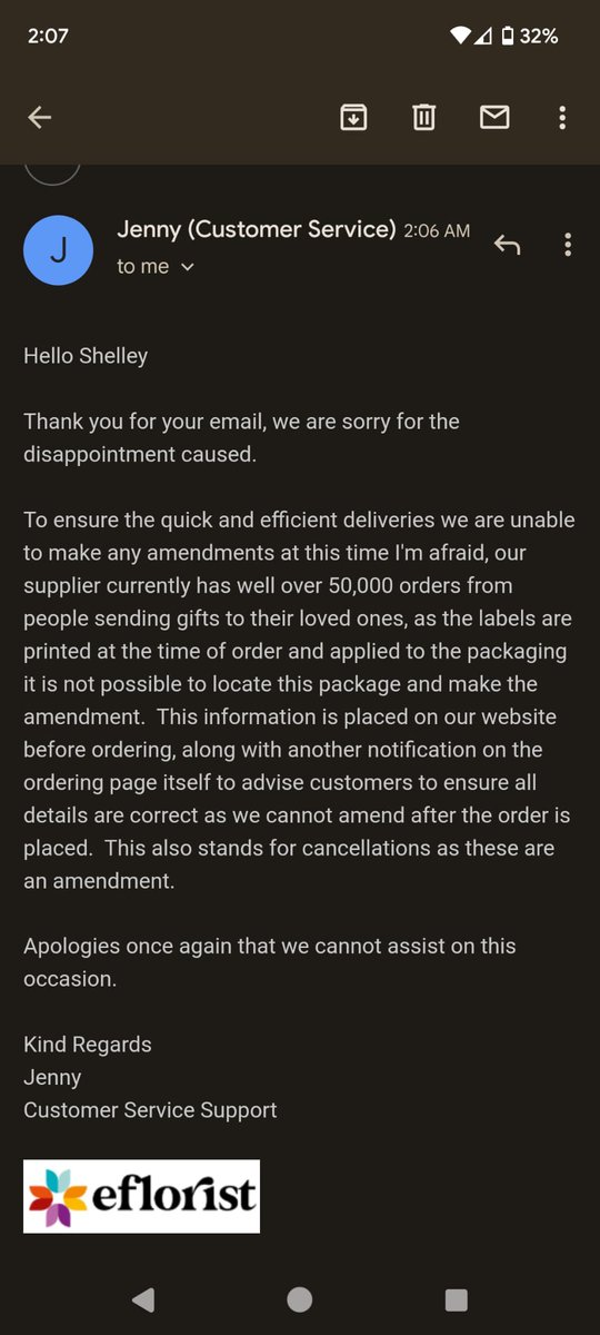 rickyjohnson87's tweet photo. @efloristflowers This is ridiculous, £50 on this order and you have no idea where it is or went? You have literally stolen money from me, this beyond despicable https://t.co/XlUHQokYSF