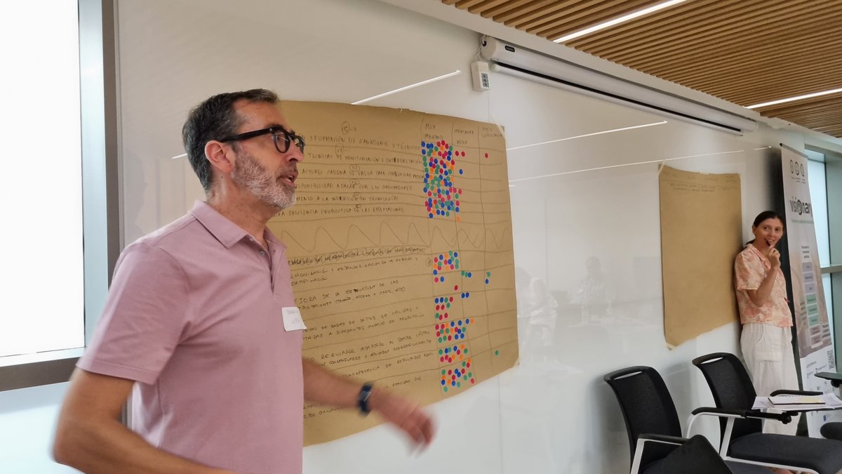 CoopsAgroES's tweet photo. The decarbonisation of the #cooperative #dairy sector was the focus on tuesday #VISIONARY #SciencePoliyInterface foresight workshop. @CoopsAgroES and @UPV brought together dairy #cooperatives, policy-makers, academia, research and retailers @visionary_eu @HorizonEU https://t.co/h1RmIt9z2W