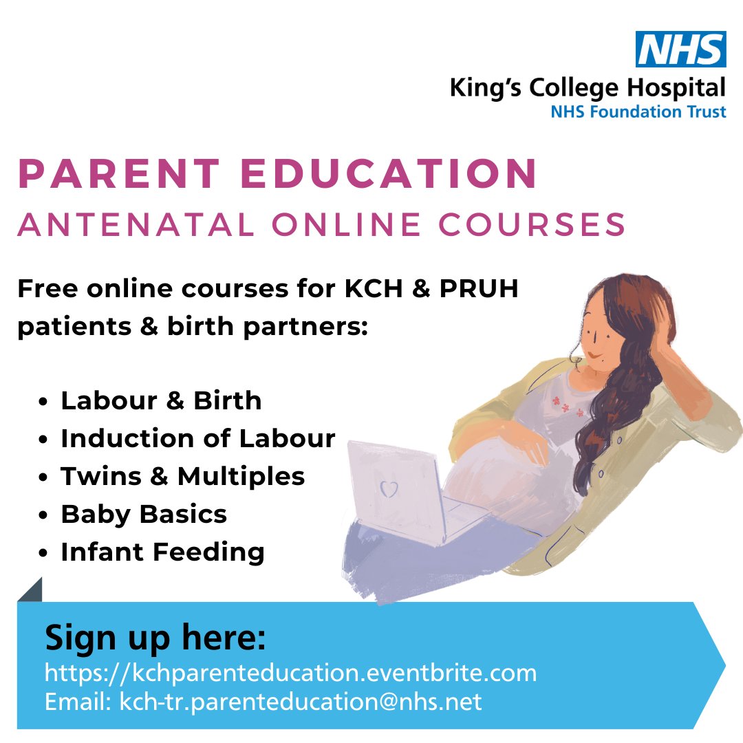 KingsMaternity's tweet photo. 📢 Don't miss our Physiology of Birth workshop tonight and Induction of Labour workshop tomorrow at 12:30pm. These are always free for those registered to give birth at King's. Link to register in our bio ☝
See you there!
#informedchoice #inductionoflabour #physiologicalbirth https://t.co/kTZjV4hpwT