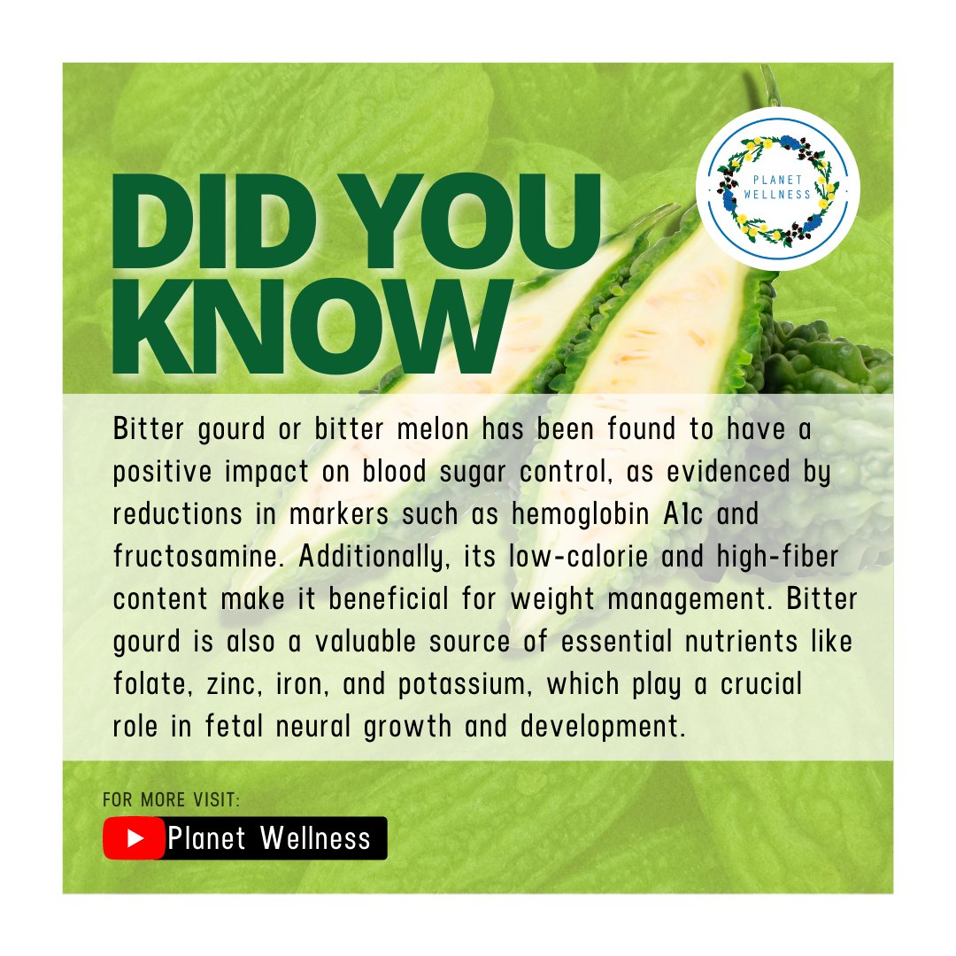 wellness_planet's tweet photo. Did you know that this humble vegetable is packed with surprises? From controlling blood sugar levels to aiding digestion, bitter gourd offers a myriad of health benefits. 💚🌱

Learn more about bitter gourd for diabetes 👉 https://t.co/G9TLCl5dxh https://t.co/ilDhdZ8roH