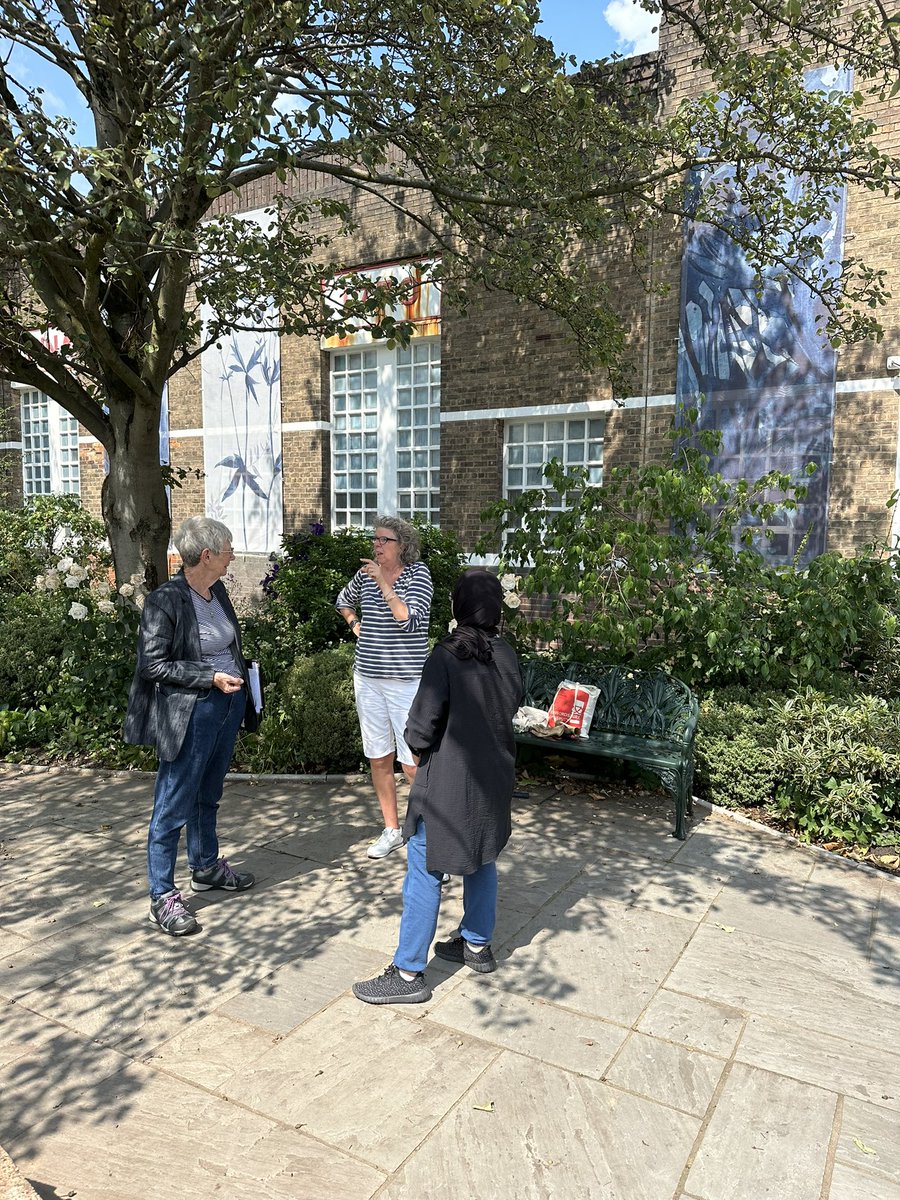 our wonderful garden was judged today for this year’s @the_rhs #InYourNeighbourhood awards - 2 of our brilliant volunteers - Liz and Monaliza were on site to share the love Fingers crossed for a good result