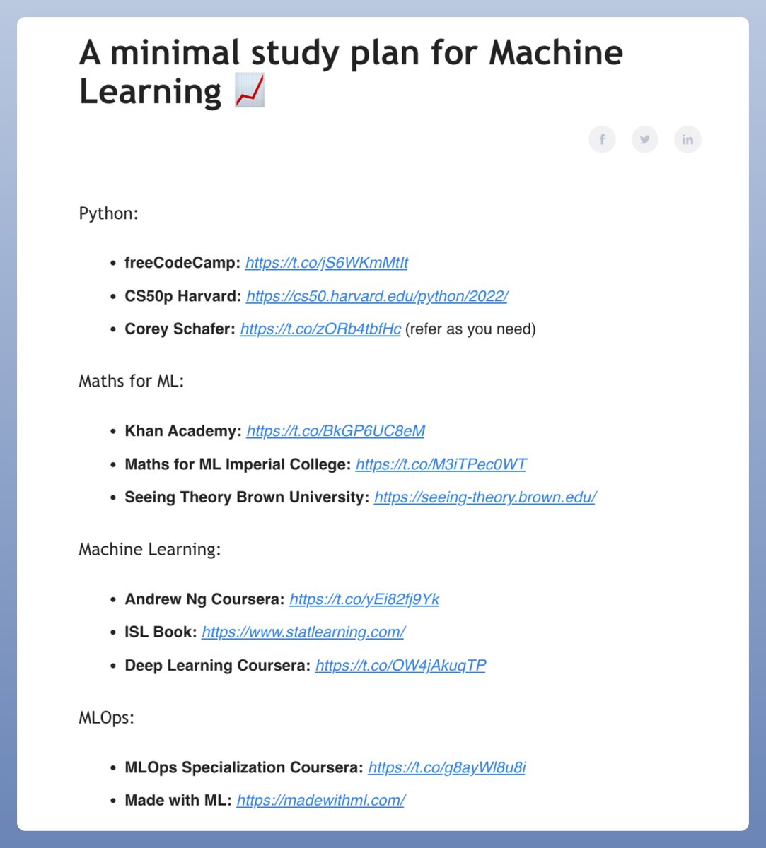akshay_pachaar's tweet photo. A minimal study plan for Machine Learning 📈

Check this👇
https://t.co/yPvJJDhncs https://t.co/MOxTLkdbZH