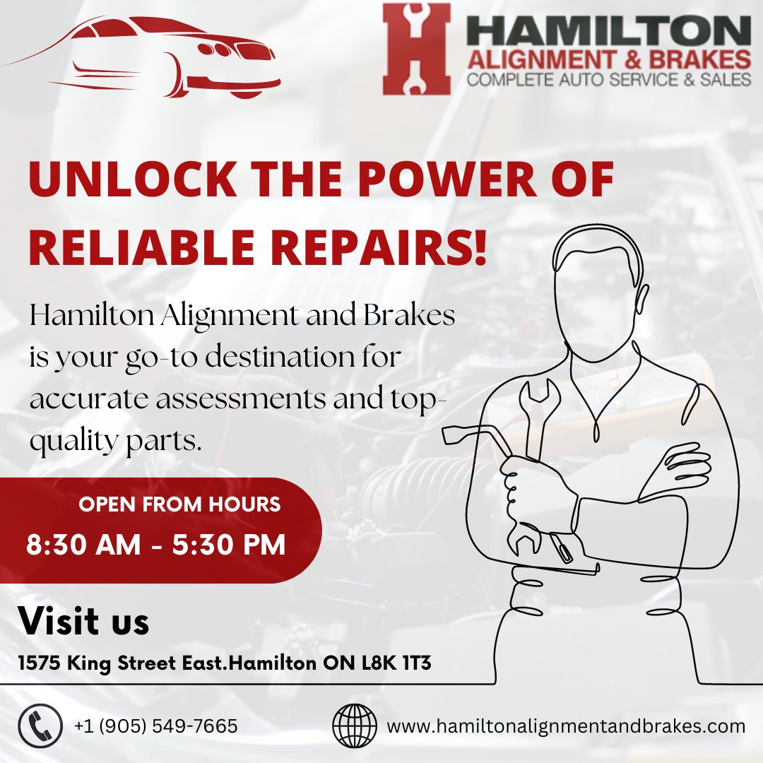 habauto's tweet photo. Unlock the Power of Reliable Repairs! Hamilton Alignment and Brakes is your go-to destination for accurate assessments and top-quality parts. Our licensed mechanics are trained to efficiently diagnose and address any issues with your vehicle
#HABAUTO https://t.co/Wz1qpWmWOi