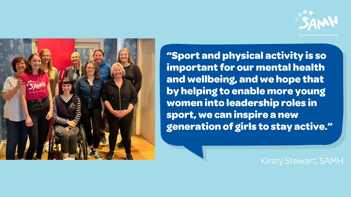 Our new mentorship programme with @ScotWomenSport is open for applicants 📢 It’s fully-funded, and open to all young women from across the sporting world who want to build confidence, leadership skills, & knowledge of mental health. Find out more ➡️ ow.ly/KHJG50Pahuz